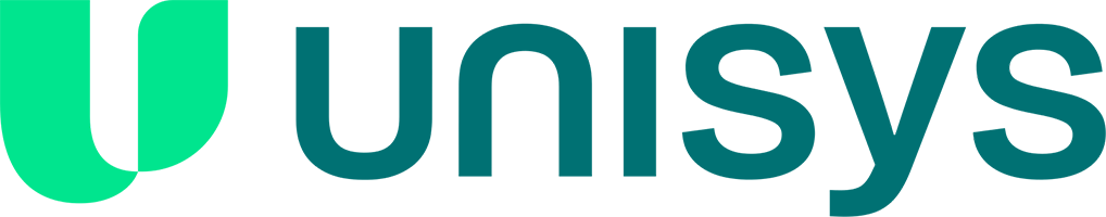The Unisys logo, featuring a stylized green 'U' followed by the word "unisys" in teal.