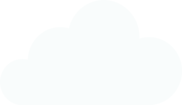 White cloud icon on green background.